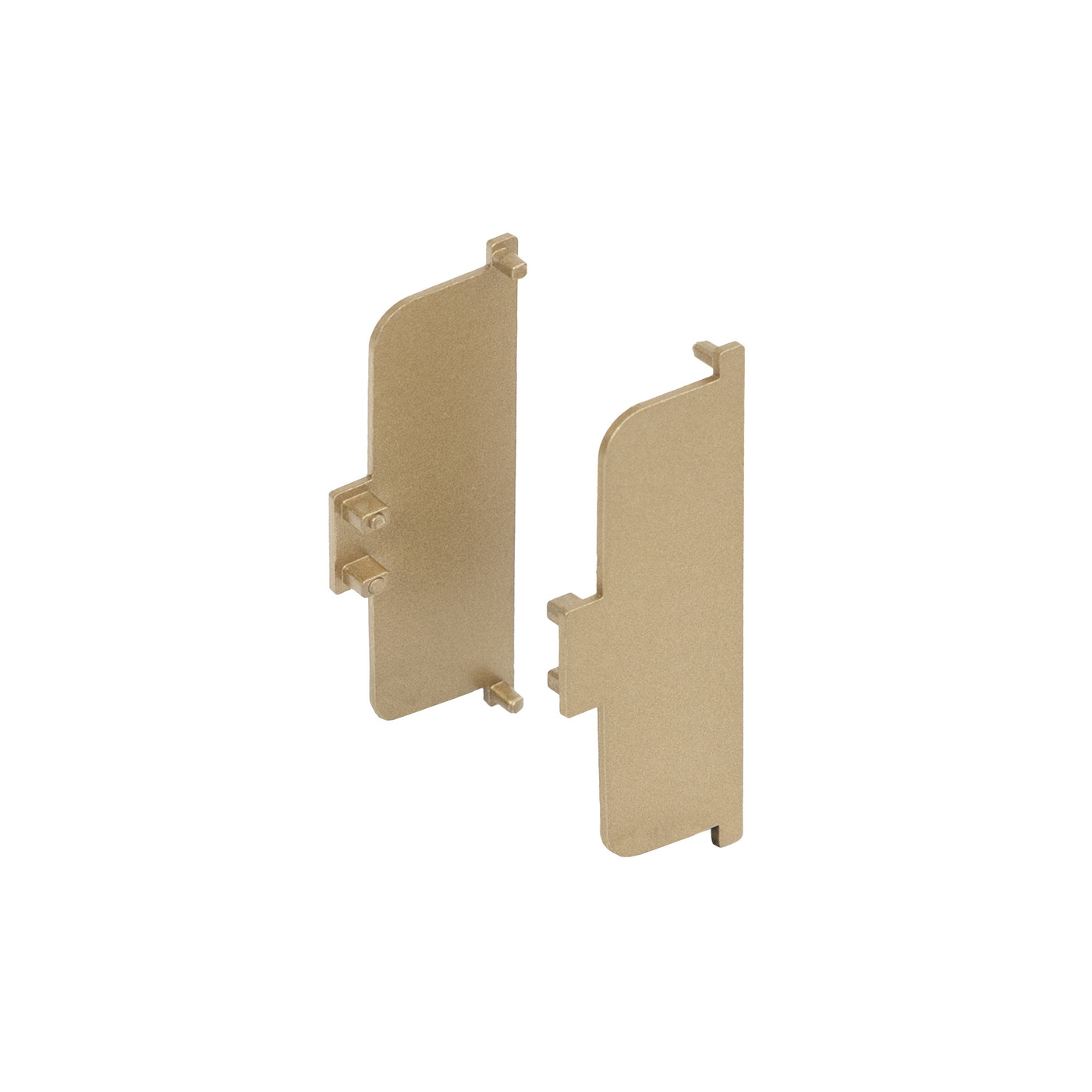 Комплект С-образных заглушек к профилю GOLA, браш золото (тип 3) AKS 111626