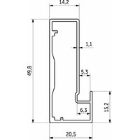 Профиль алюминиевый для рамочных фасадов Z-4 черный муар (L-6000) АЛЮТЕХ AKS 117081