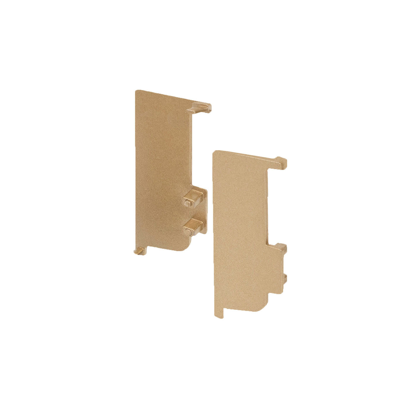 Комплект L-образных заглушек к профилю GOLA, браш золото (тип 3) AKS 111625