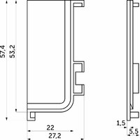 Комплект L-образных заглушек металл. к проф.GOLA (л+пр) черный (тип 1) AKS 118179 (стар. код 111489)