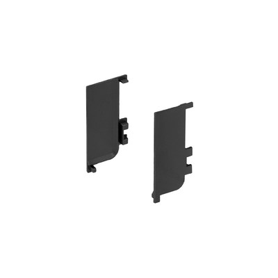 Комплект L-образных заглушек металл. к проф.GOLA (л+пр) черный (тип 1) AKS 118179 (стар. код 111489)