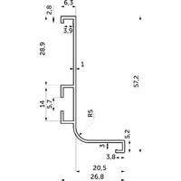 Профиль алюм. GOLA L-образный, 5.5м, черный AKS (тип 1) 118124 (стар.код 60965)
