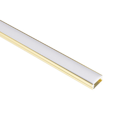 Профиль алюминиевый накладной SIRIUS-1407S с экраном, цвет золотой, 3м, AKS 102806