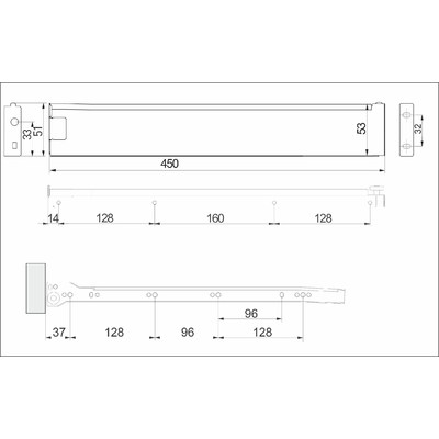 Металбокс 54/450 белый AKS 89461