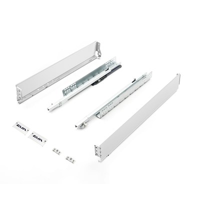 EVA SlightBox комплект ящика L450мм,  H 80мм, белый, част. выдвижение с доводчиком (уп1 шт) 00-00004116