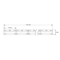Лента светодиодная COB - 9,8W/m, 8мм, 320 д/м, IP20, холодный белый (6000K) - 5м AKS 91247