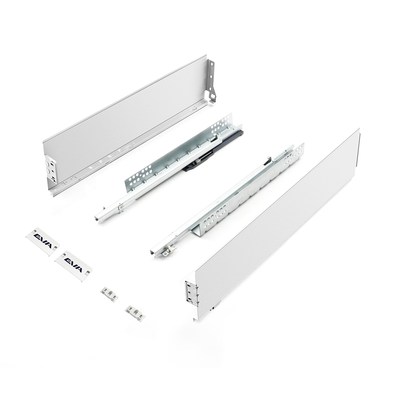 EVA SlightBox комплект ящика L500мм,  H120мм, белый, част. выдвижение с доводчиком (уп1 шт) 00-00004122
