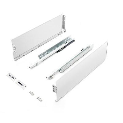 EVA SlightBox комплект ящика L500мм,  H150мм, белый, част. выдвижение с доводчиком (уп1 шт) 00-00004125