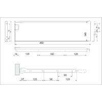 Металбокс 150/450 белый AKS 22305