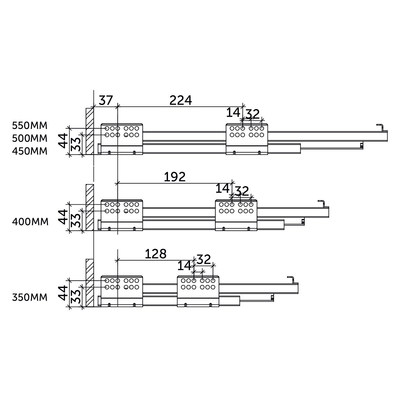 Slimbox 90*450 графит AKS 45759