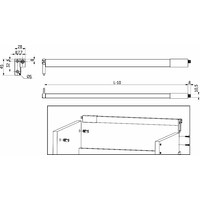 Рейлинг к Slimbox L-450 белый AKS 53184