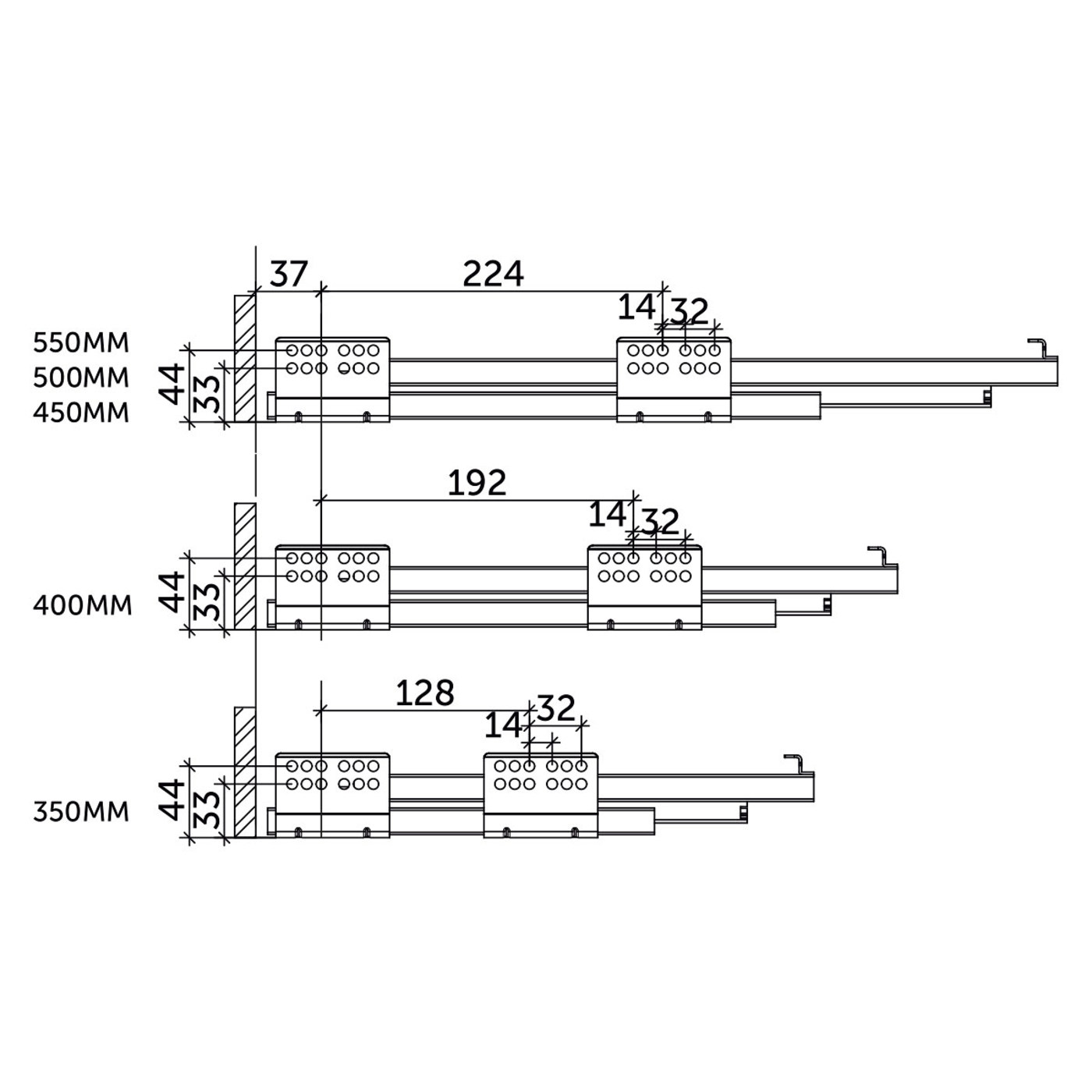 Slimbox 128*350 графит AKS 50805