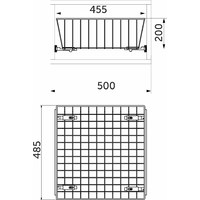 Корзина МД 50*200 Белая БЕЗ НАПРАВЛЯЮЩИХ AKS 56090