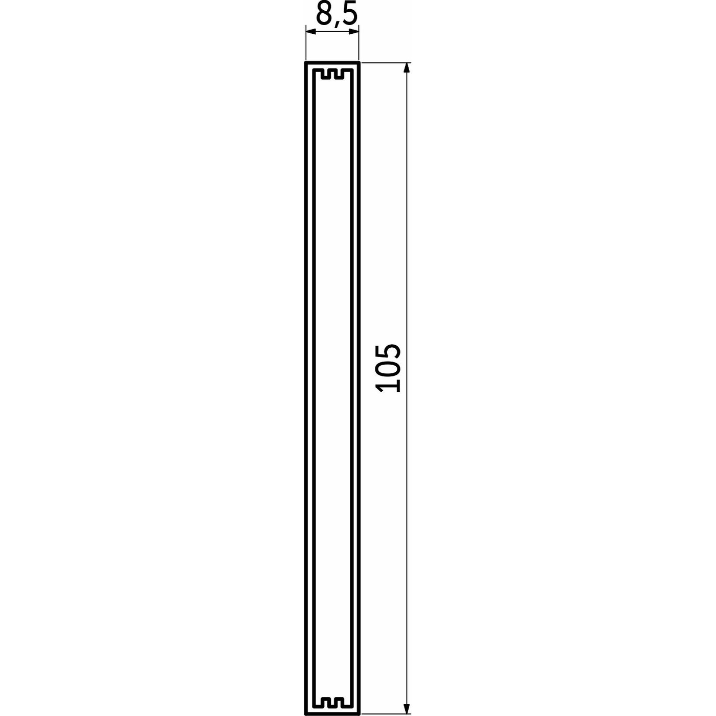 Делитель поперечный L2000 мм, белый AKS 66204
