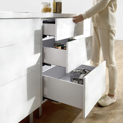 Slimbox 128*500 белый PUSH TO OPEN ДСП 16мм AKS 57003