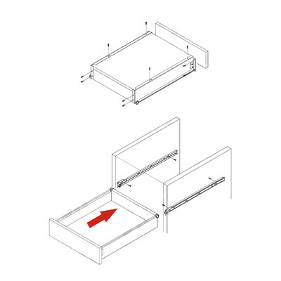Металбокс 150/500 белый AKS 22307