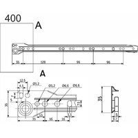 Направляющая роликовая L-400, 0,8мм, белая AKS 28940