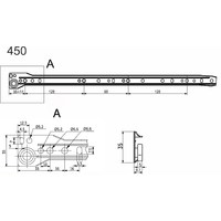 Направляющая роликовая L-450, 0,8мм, белая AKS 28941