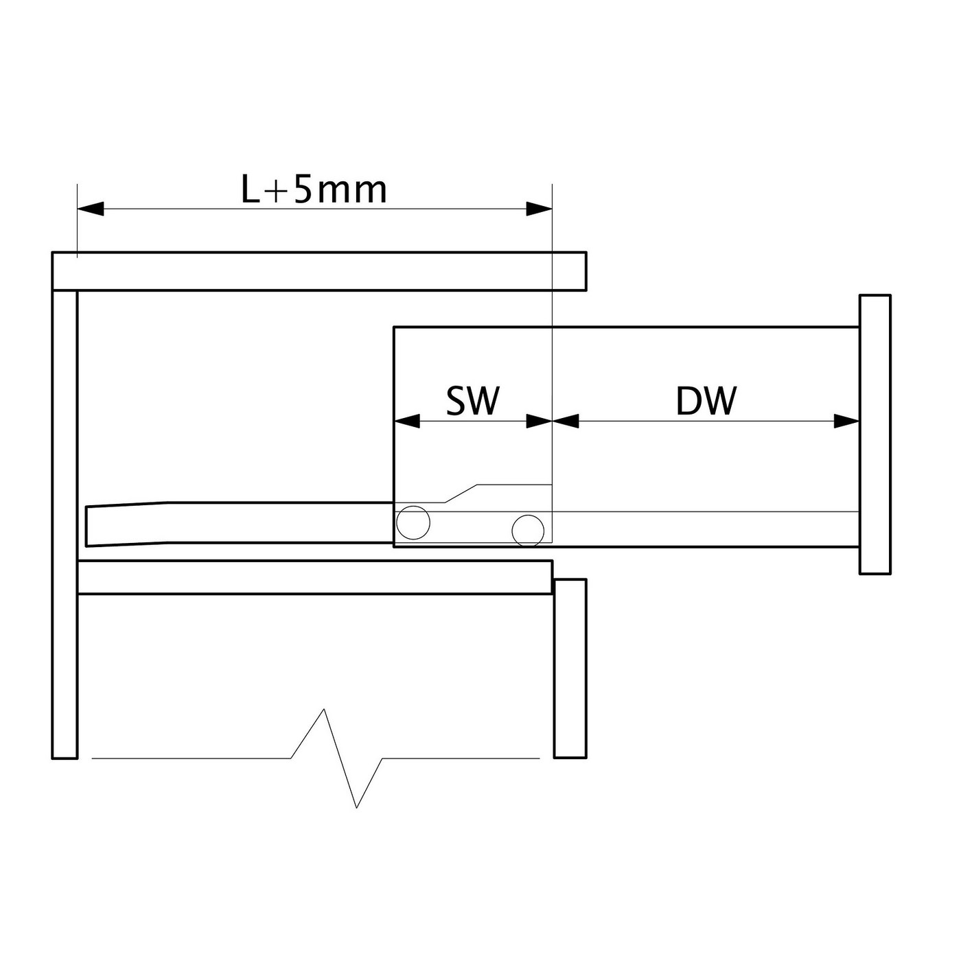 Направляющая роликовая L-300, 0,8мм, белая AKS 28938