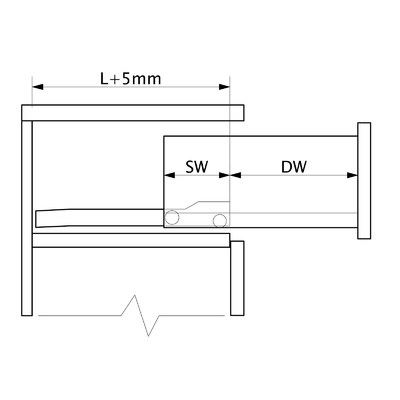 Направляющая роликовая L-400, 0,9мм, белая AKS 16138 (снято с произ-ва)