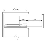 Направляющая роликовая L-400, 0,9мм, белая AKS 16138 (снято с произ-ва)