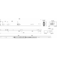Направляющая шариковая  h35 L-550 с доводчиком AKS PLUS 81794