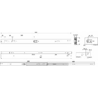 Направляющая шариковая h35 L-600 AKS PLUS SOFT CLOSE AKS 81795