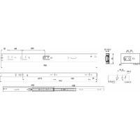 Направляющая шариковая h35 L-450 AKS PLUS SOFT CLOSE  (старый арт. 81792) 115391