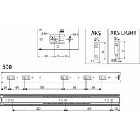 Направляющая шариковая h35 L-500 AKS 22292
