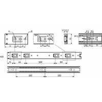 Направляющая шариковая h35 L-400 GRIDLI 106050 (аналог 44740)