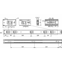 Направляющая шариковая h35 L-550 GRIDLI 111317  (старый код 66361)