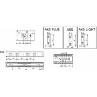 Направляющая шариковая h45 L-350 (альтернатива 22014) AKS LIGHT 22997