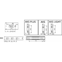 Направляющая шариковая h45 L-250 (аналог 22995) AKS 22294