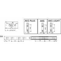 Направляющая шариковая h45 L-350 (аналог 22997) AKS 22014