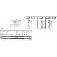 Направляющая шариковая h45 L-500 (аналог 22012) AKS 23001 (нов. арт.112764)