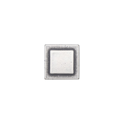 Ручка мебельная кнопка мет. SQUARE античное серебро AKS 93209