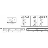 Направляющая шариковая h45 L-400 (аналог 22999) AKS 22010