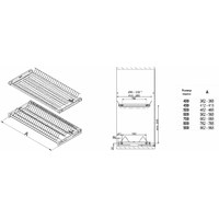 Направляющие шариковые узкие МФ L350*35 полного выдвижения