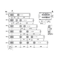 Направляющая шариковая h45 SMART Push-to-open с системой плавного закрывания L-300, BD AKS  80553