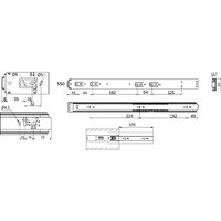 Направляющая шариковая h45 L-550 Push-to-open AKS PLUS 69565