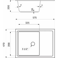 Мойка из искуственного камня BR-5850 (черный) AKS 87007