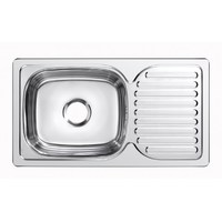 Мойка прямоугольная сталь, левая, SP7642/St/L 760х420мм 0,8мм (12)