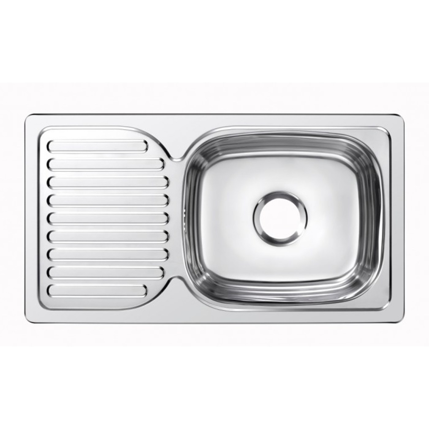 Мойка прямоугольная сталь, правая, SP7642/St/R 760х420мм 0,8мм (12)