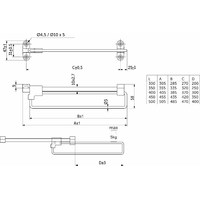 Вешалка выдвижная L300мм, черная AKS 68265