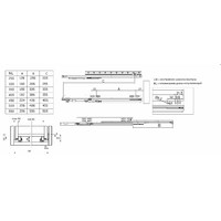 Направляющая Q Type SOFT CLOSE скрыт. монтаж L-250, 3/4, левая+правая AKS 95118