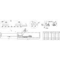 Направляющая Q Type SOFT CLOSE скрыт. монтаж L-350, 3/4, левая+правая AKS 95123