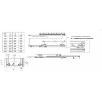 Направляющая Q Type скрыт.монтаж L-450 доводчик ДСП16mm, насадной монтаж, левая+правая AKS 87899