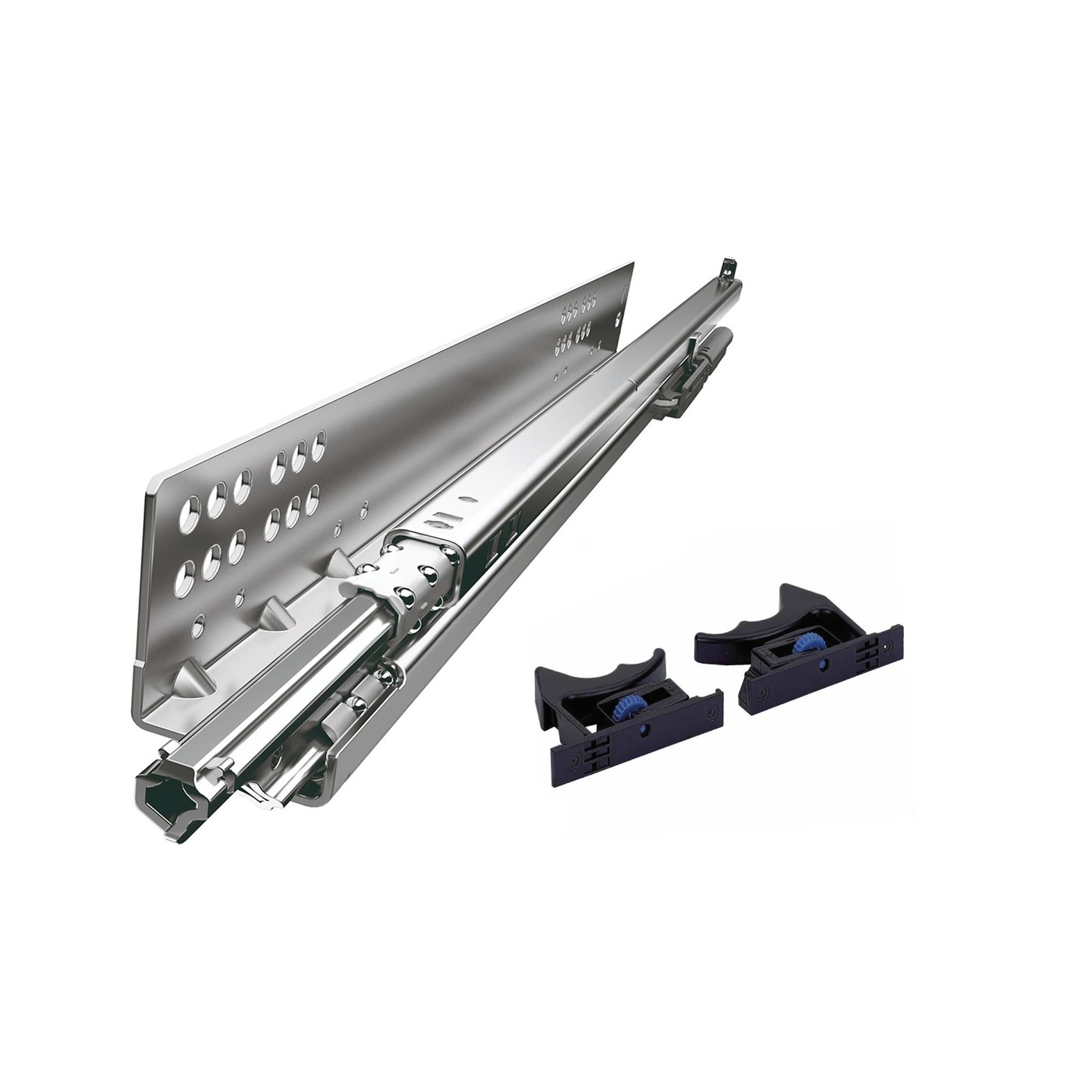 Направляющие скрыт.монтажа EVA Quadro полн. выдвижения с дов. с фиксатором 450мм (уп10 шт) 3395