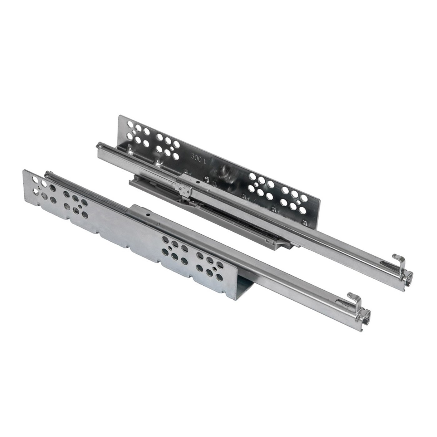 Направл. скрытого монтажа L-450 неполного выдвижения с доводчиком, правая, до 25кг, AKS  66611