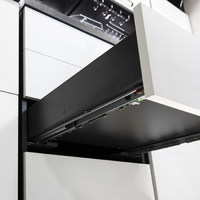 Направляющая скрытого монтажа L-500 push to open+довод ДСП16-18mm с замками левая+правая AKS 92939